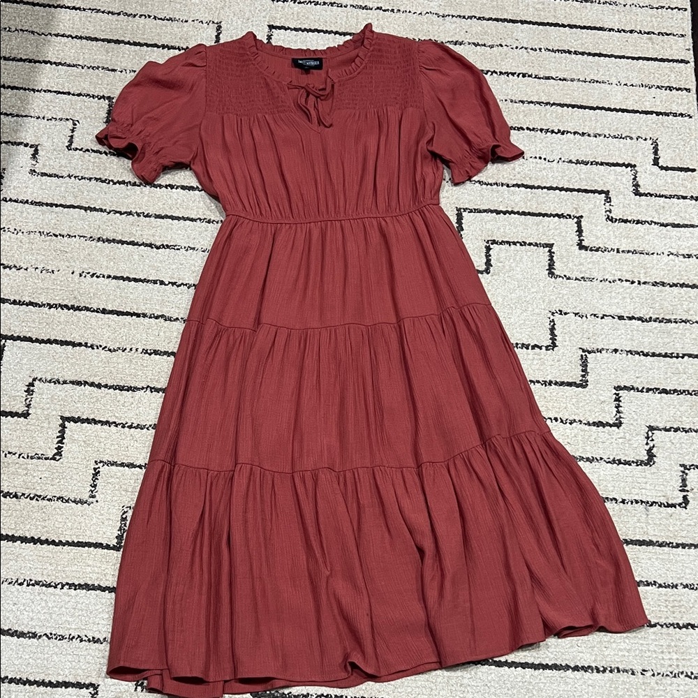 Sweet Wanderer Terracotta Midi Dress